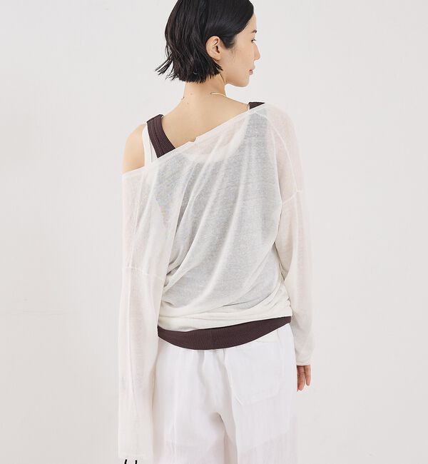 The Store by C' 「【COCUCA】リネンVネックニット」|ニット・セーター|