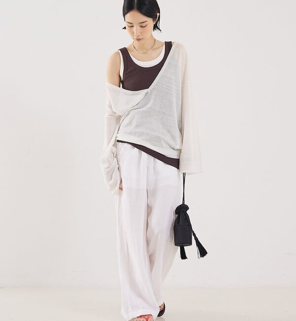 The Store by C' 「【COCUCA】リネンVネックニット」|ニット・セーター|