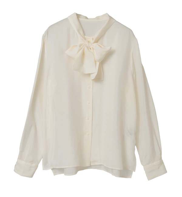 TIARA「キュプラボウタイブラウス」|シャツ・ブラウス|アイボリー