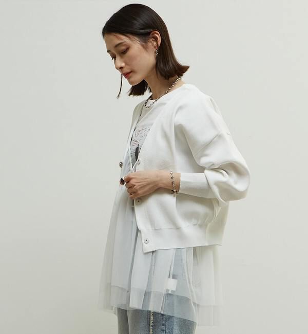 Soffitto「リブ編み前後2WAYニットカーディガン」|カーディガン|