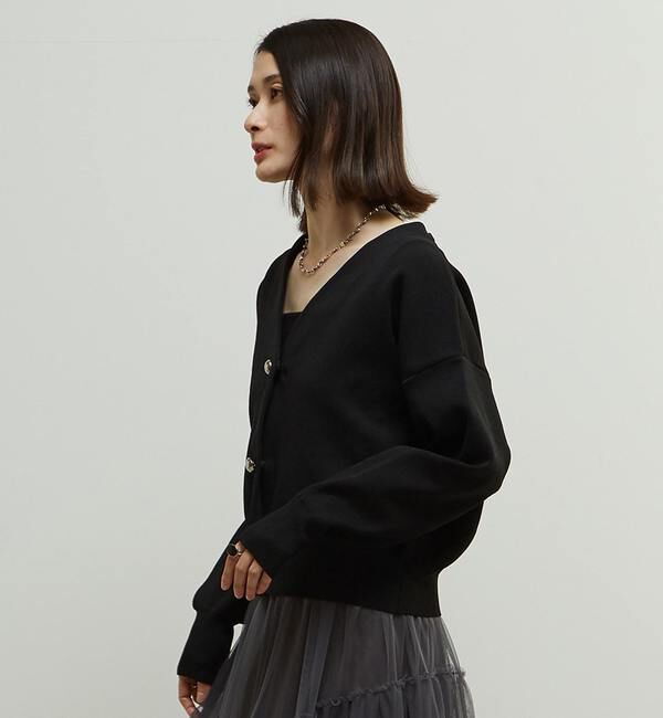 Soffitto「リブ編み前後2WAYニットカーディガン」|カーディガン|