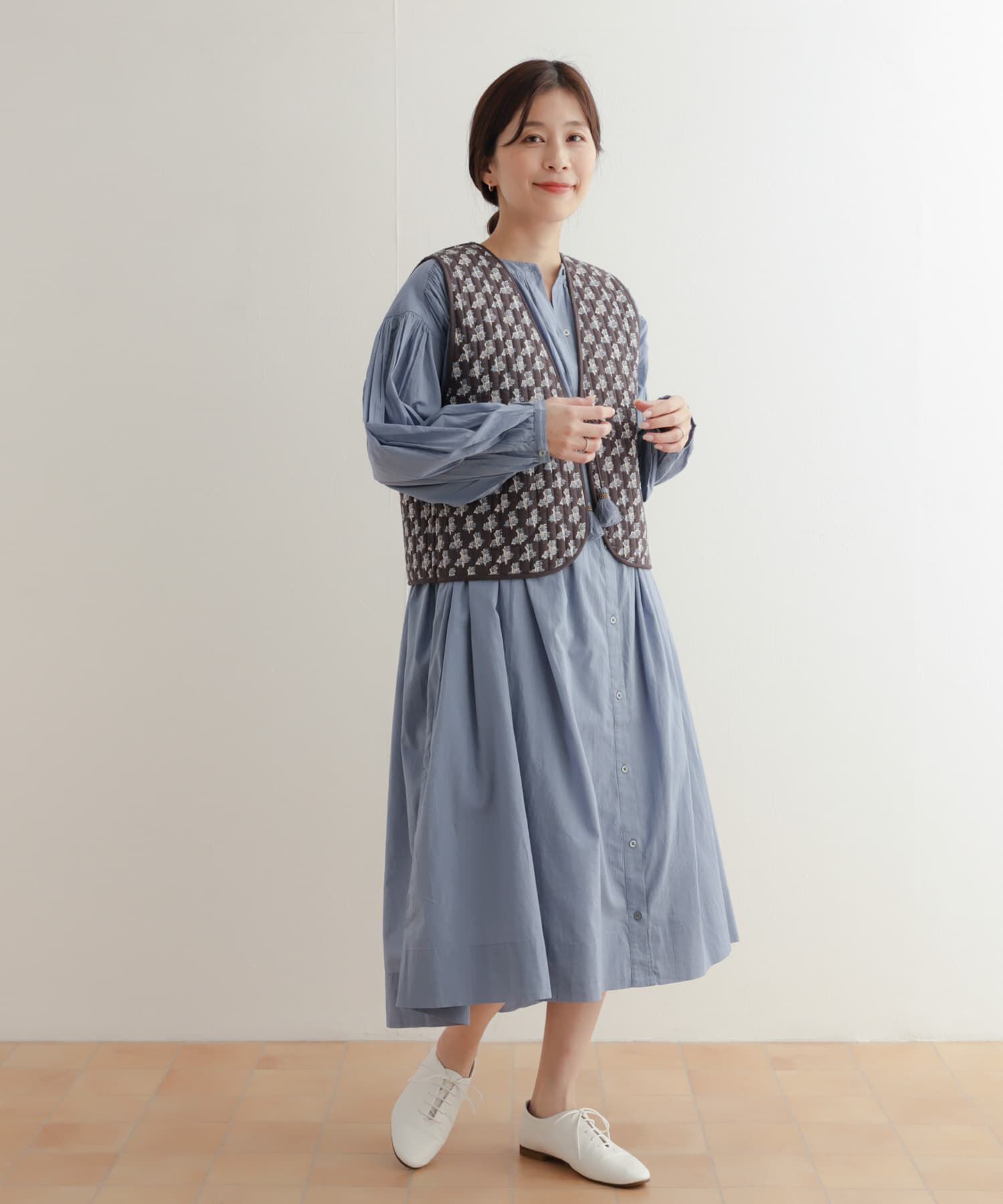 URBAN RESEARCH DOORS「コットンリバーシブルキルティングベスト」|ダウンベスト・ベスト|