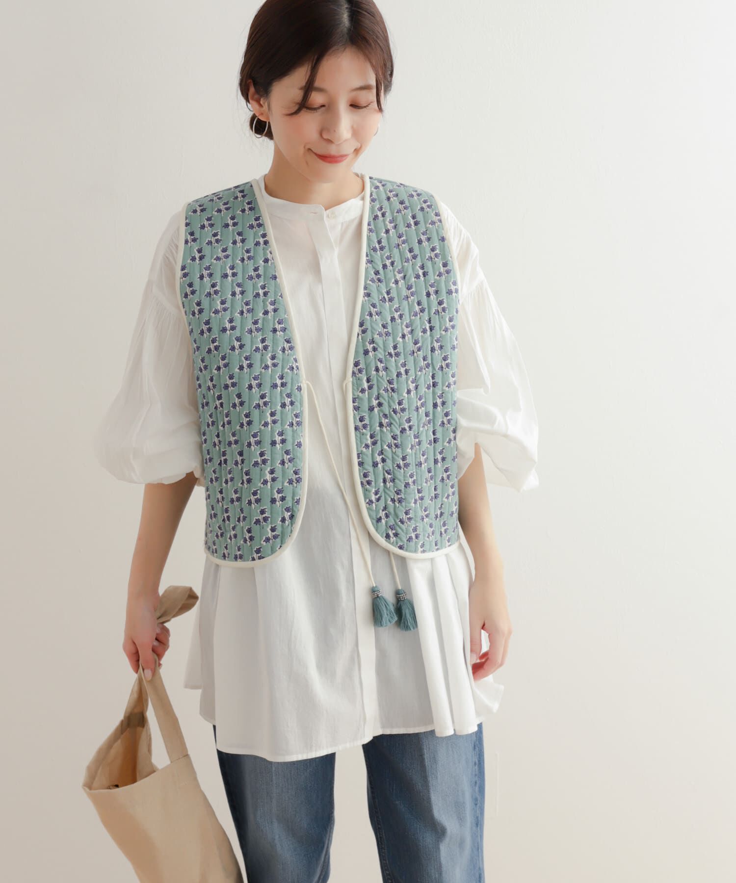 URBAN RESEARCH DOORS「コットンリバーシブルキルティングベスト」|ダウンベスト・ベスト|