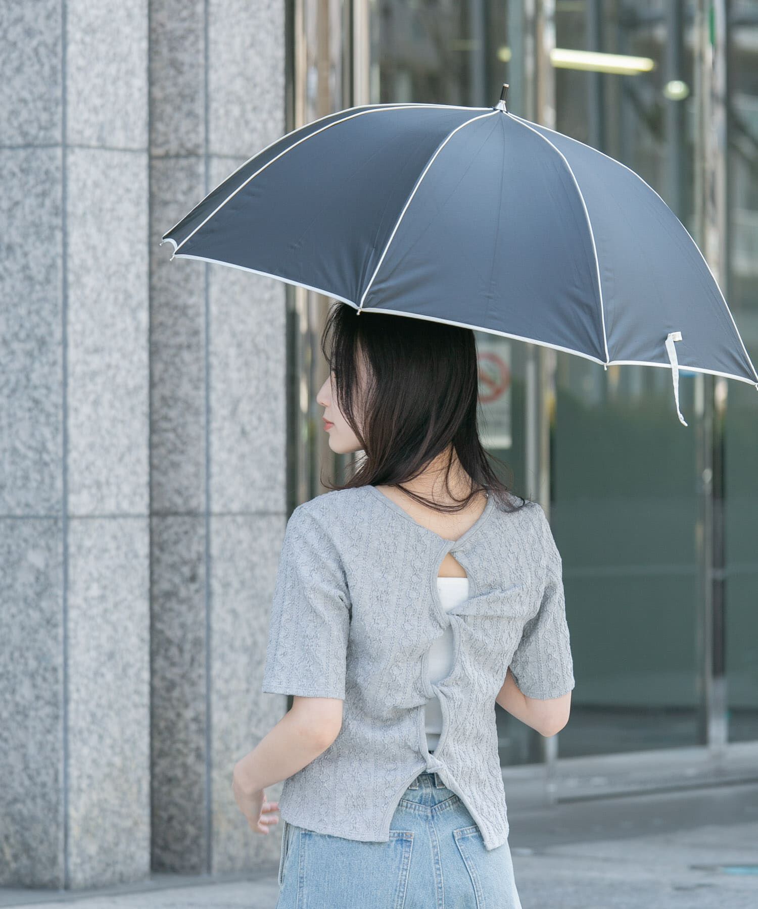 SMELLY「because　晴雨兼用パイピング長傘」|傘|