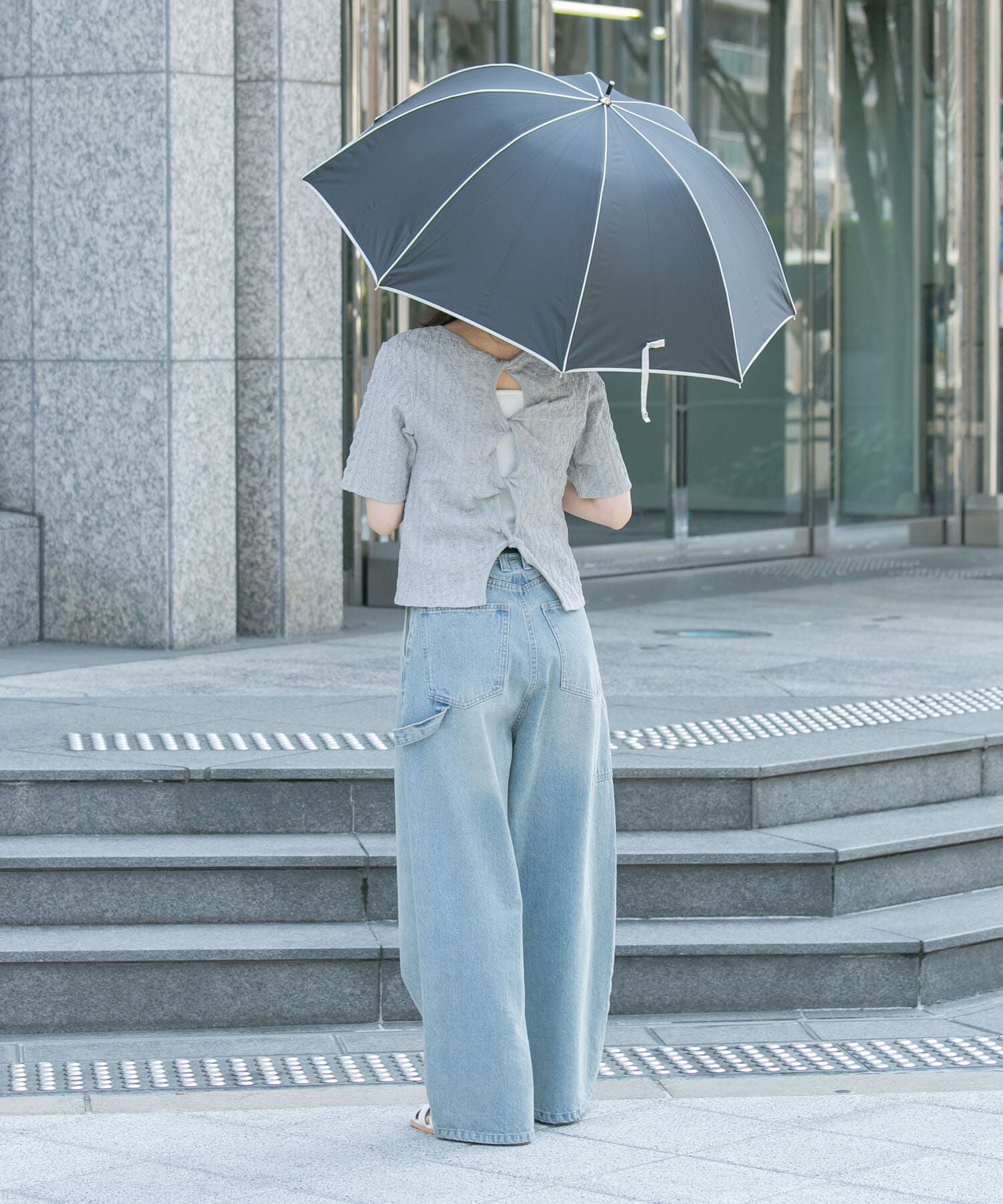 SMELLY「because　晴雨兼用パイピング長傘」|傘|