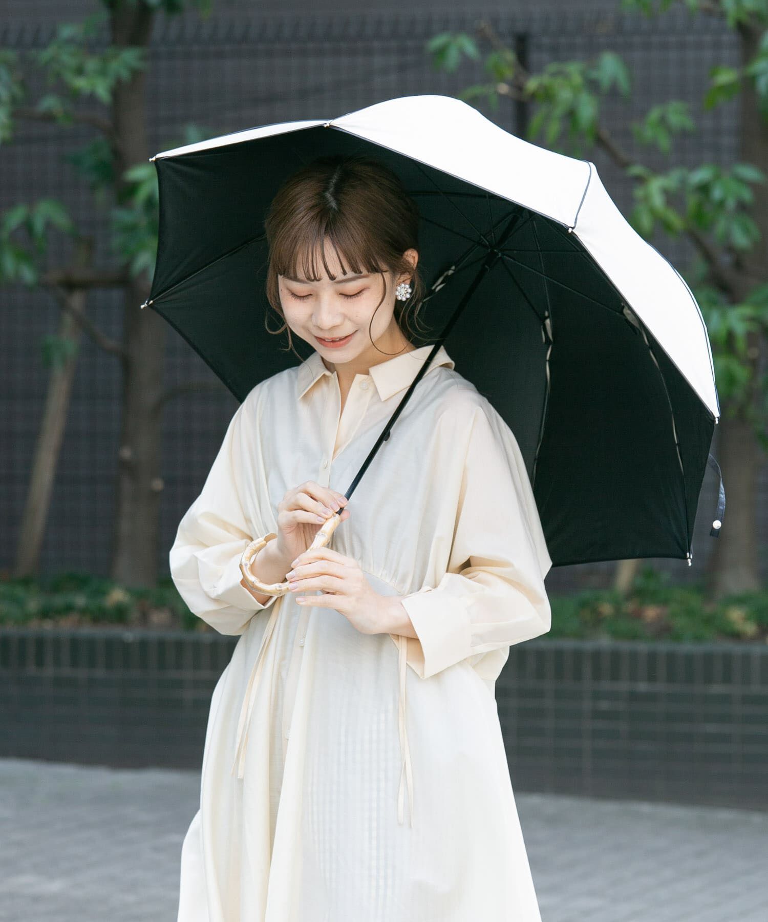 SMELLY「because　晴雨兼用パイピング長傘」|傘|