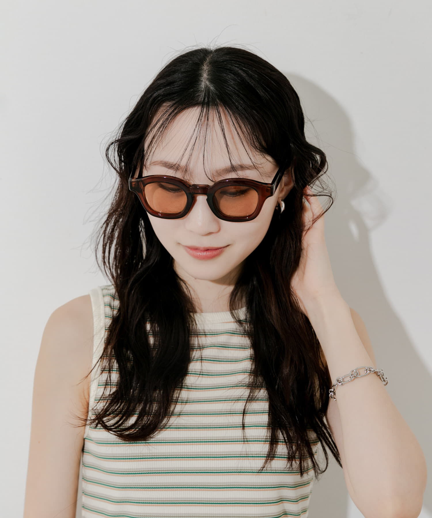 SMELLY「ワイドフレームサングラス」|メガネ|