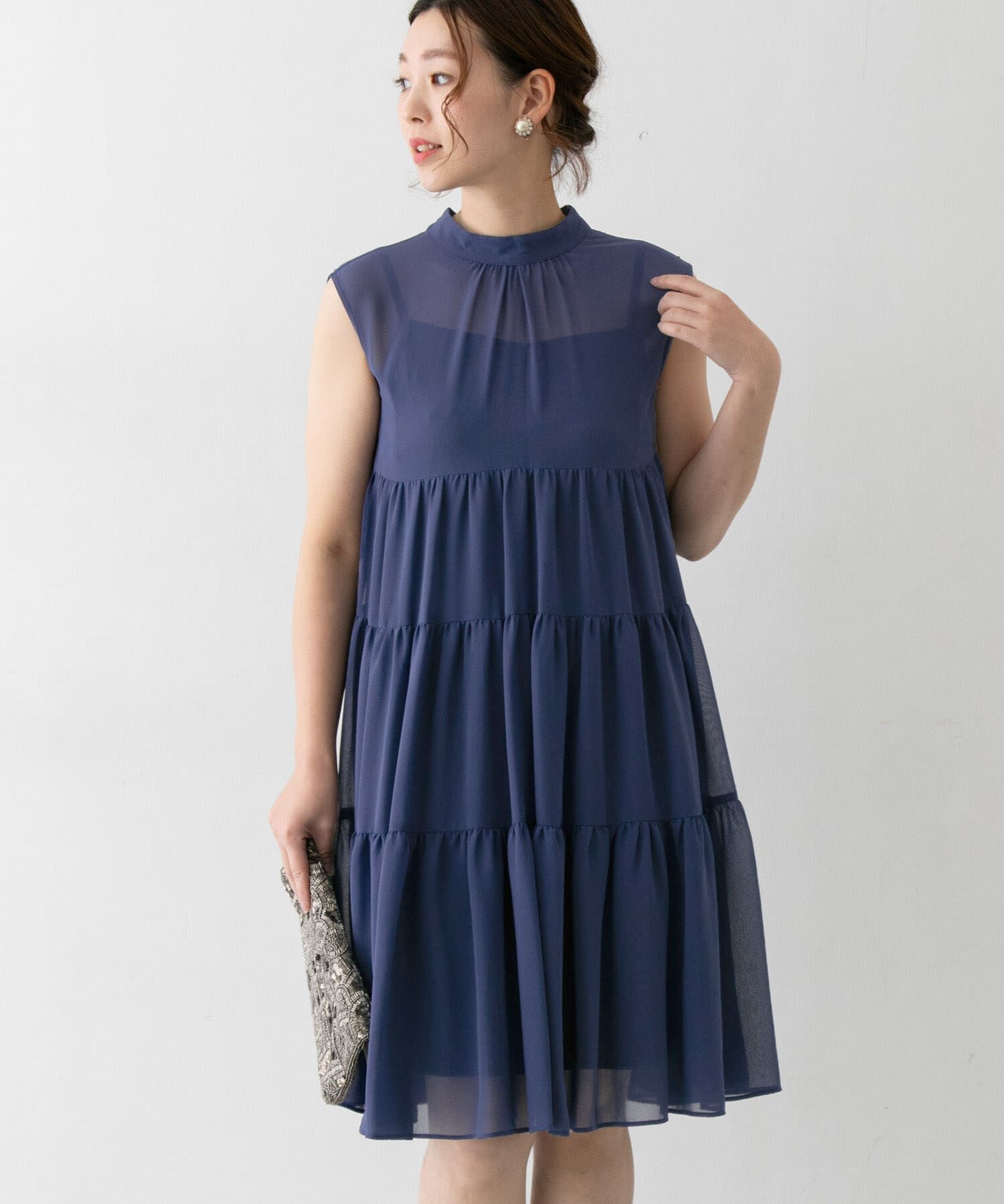 URBAN RESEARCH ROSSO「kaene　シフォンティアードワンピース」|ワンピース|