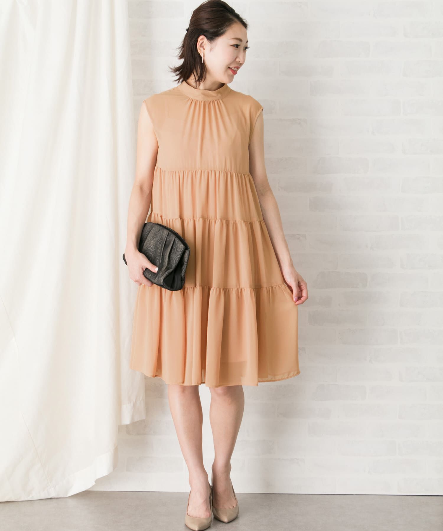 URBAN RESEARCH ROSSO「kaene　シフォンティアードワンピース」|ワンピース|