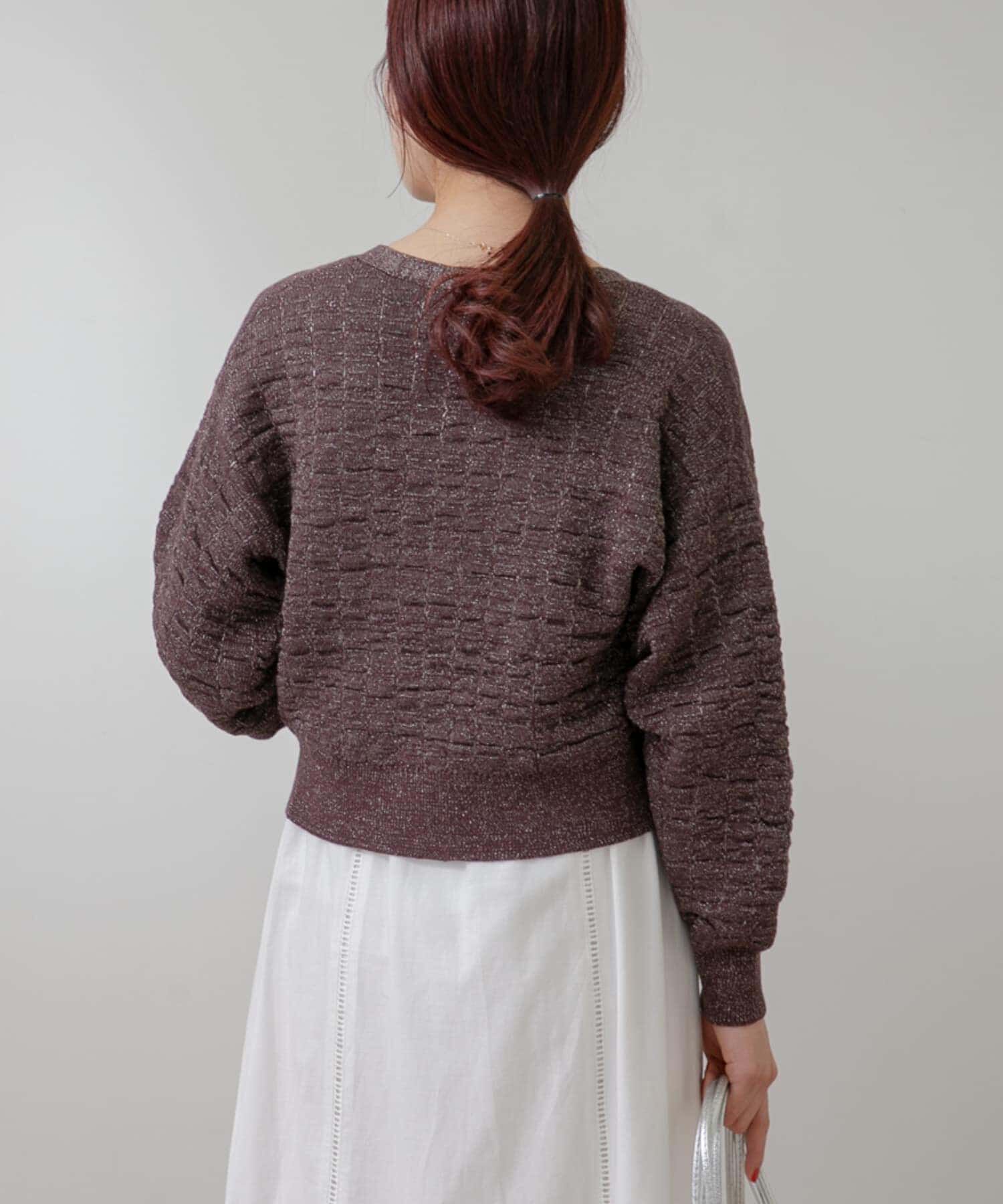 URBAN RESEARCH ROSSO「F by ROSSO　ラメニットビスチェ+カーディガン」|カーディガン|