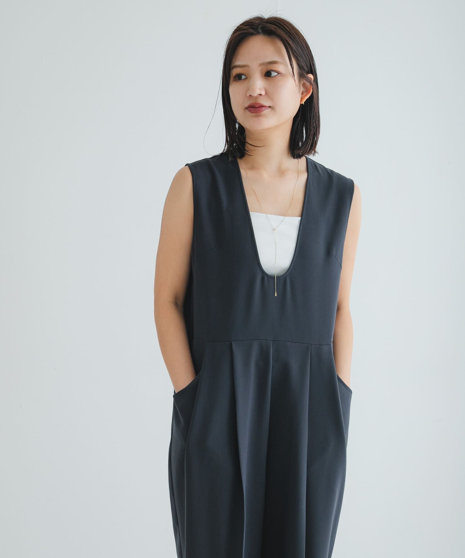 URBAN RESEARCH「Uネックタックオールインワン」|スカート|