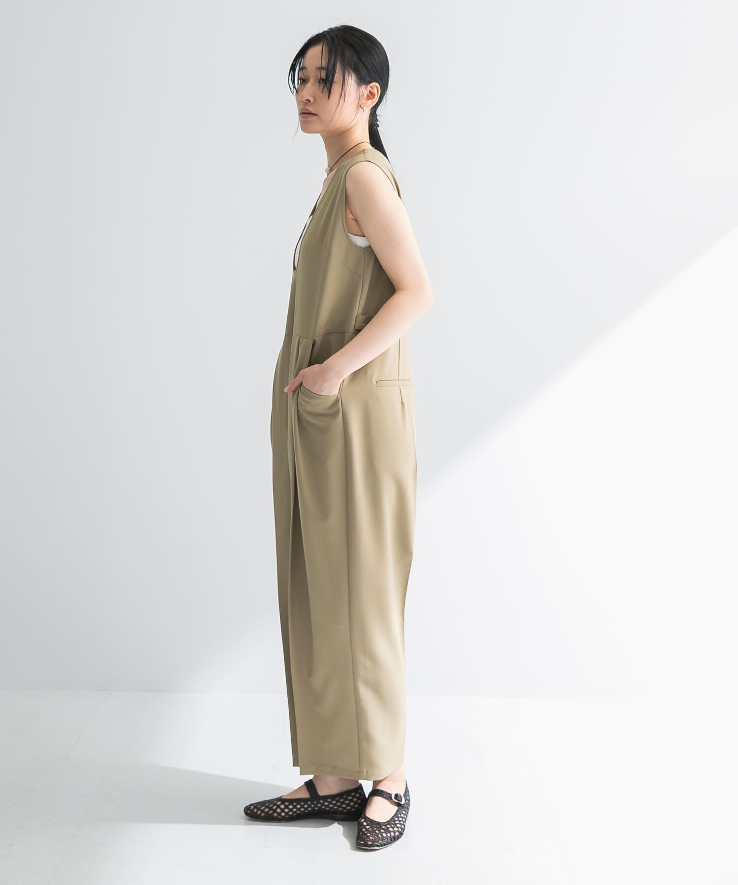 URBAN RESEARCH「Uネックタックオールインワン」|スカート|