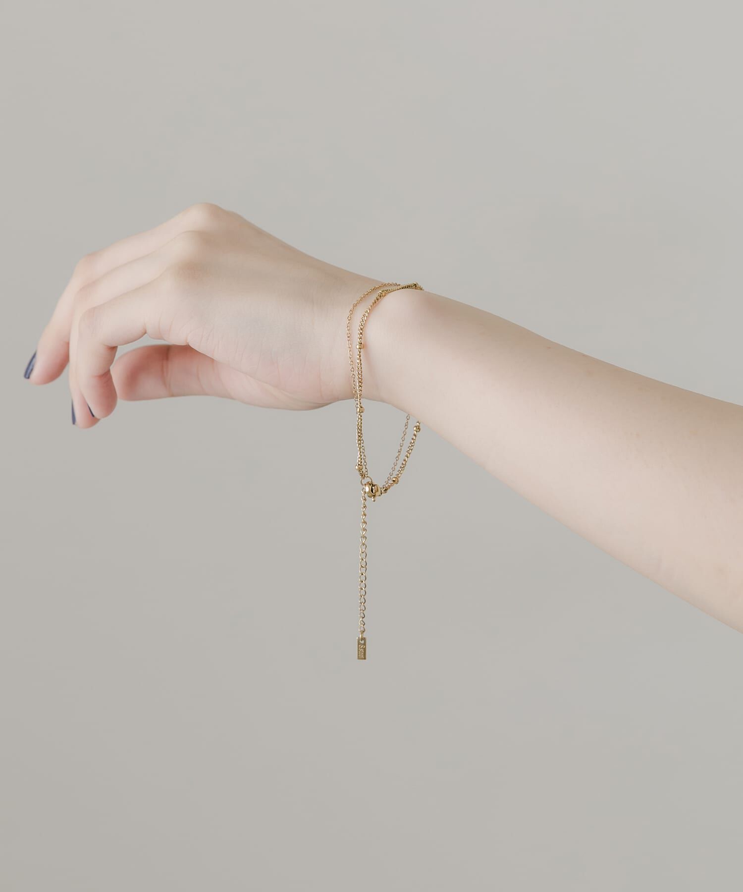 SMELLY「ステンレスダブルチェーンブレスレット」|ブレスレット・バングル|