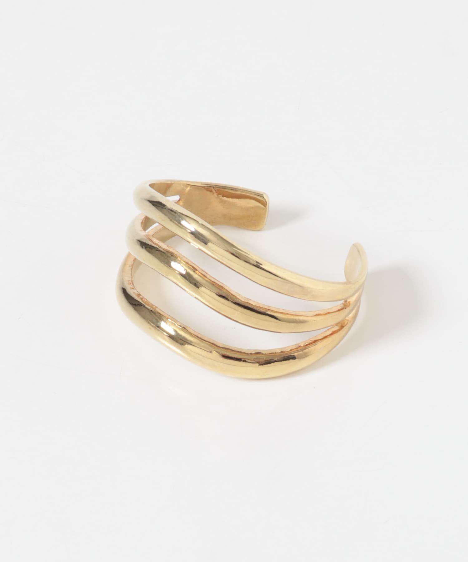 SMELLY「ウェーブラインワイドメタルバングル」|ブレスレット・バングル|