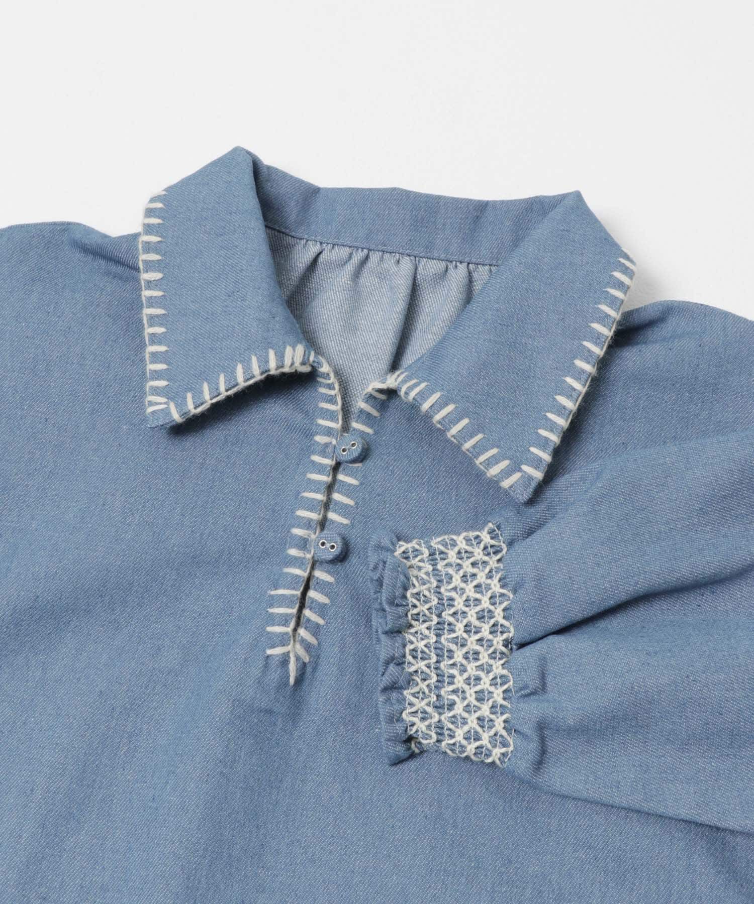 URBAN RESEARCH DOORS「『150サイズあり』デニム刺繍ワンピース(KIDS)」|ワンピース|