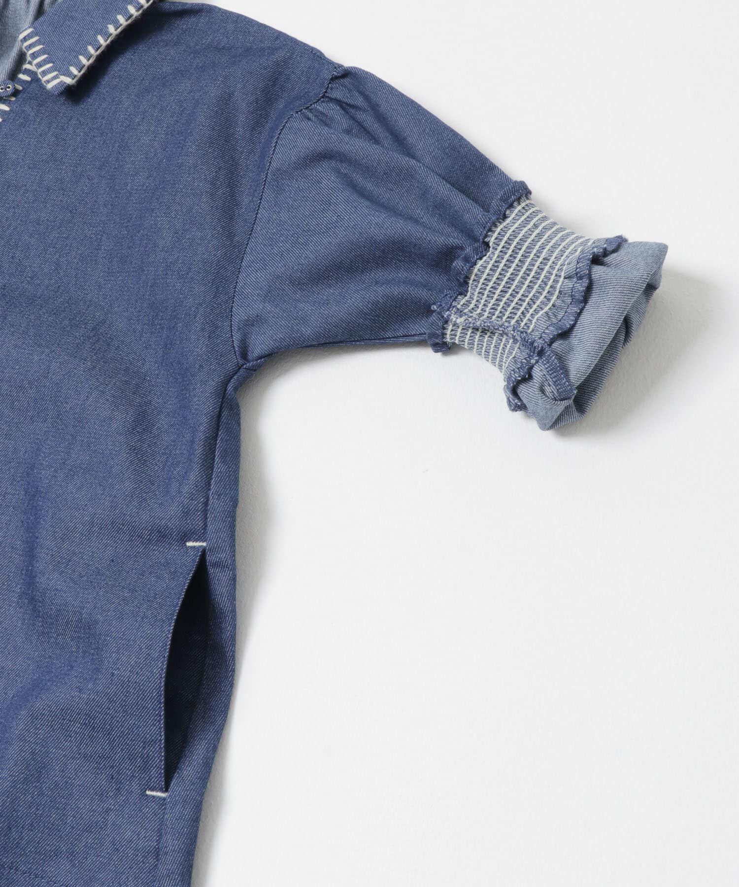 URBAN RESEARCH DOORS「『150サイズあり』デニム刺繍ワンピース(KIDS)」|ワンピース|