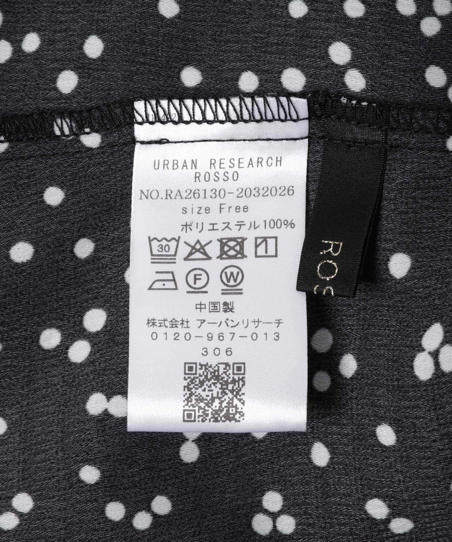 URBAN RESEARCH ROSSO「『WEB/一部店舗限定』ウォッシャブルランダムドットブラウス」|シャツ・ブラウス|