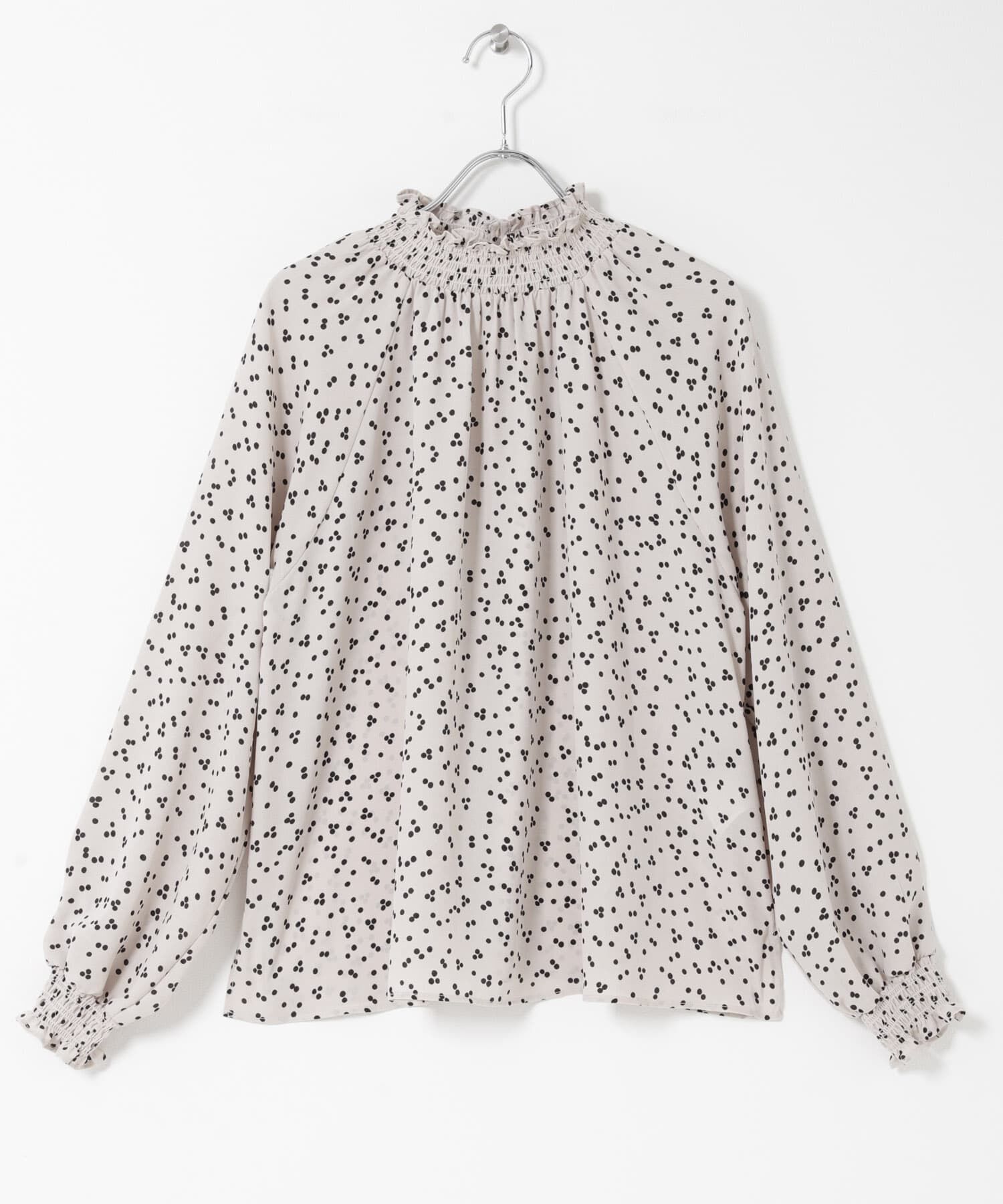 URBAN RESEARCH ROSSO「『WEB/一部店舗限定』ウォッシャブルランダムドットブラウス」|シャツ・ブラウス|