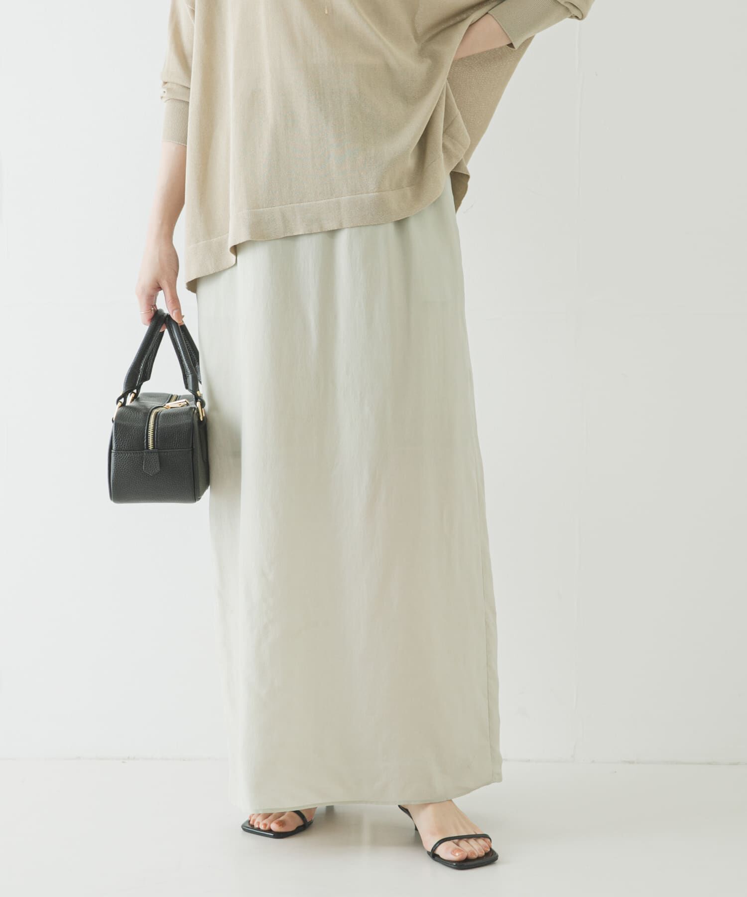 URBAN RESEARCH「キュプラギャザーIラインスカート」|スカート|