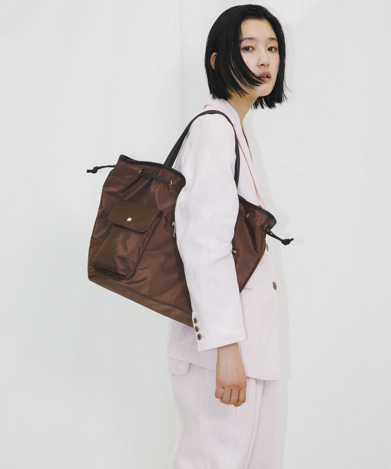 RODE SKO「『Lsize』hun RODESKO　Dual pocket tote large」|トートバッグ|ブラウン