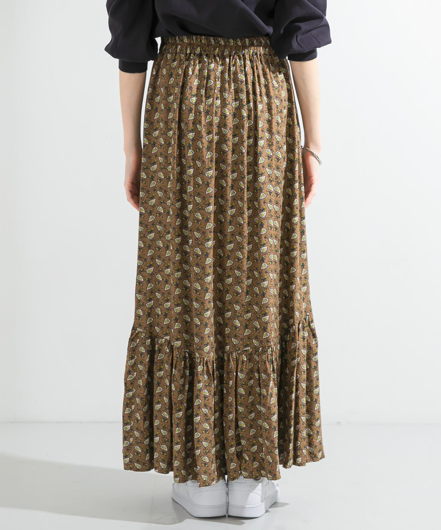  「プリントロングティアードスカート」|スカート|