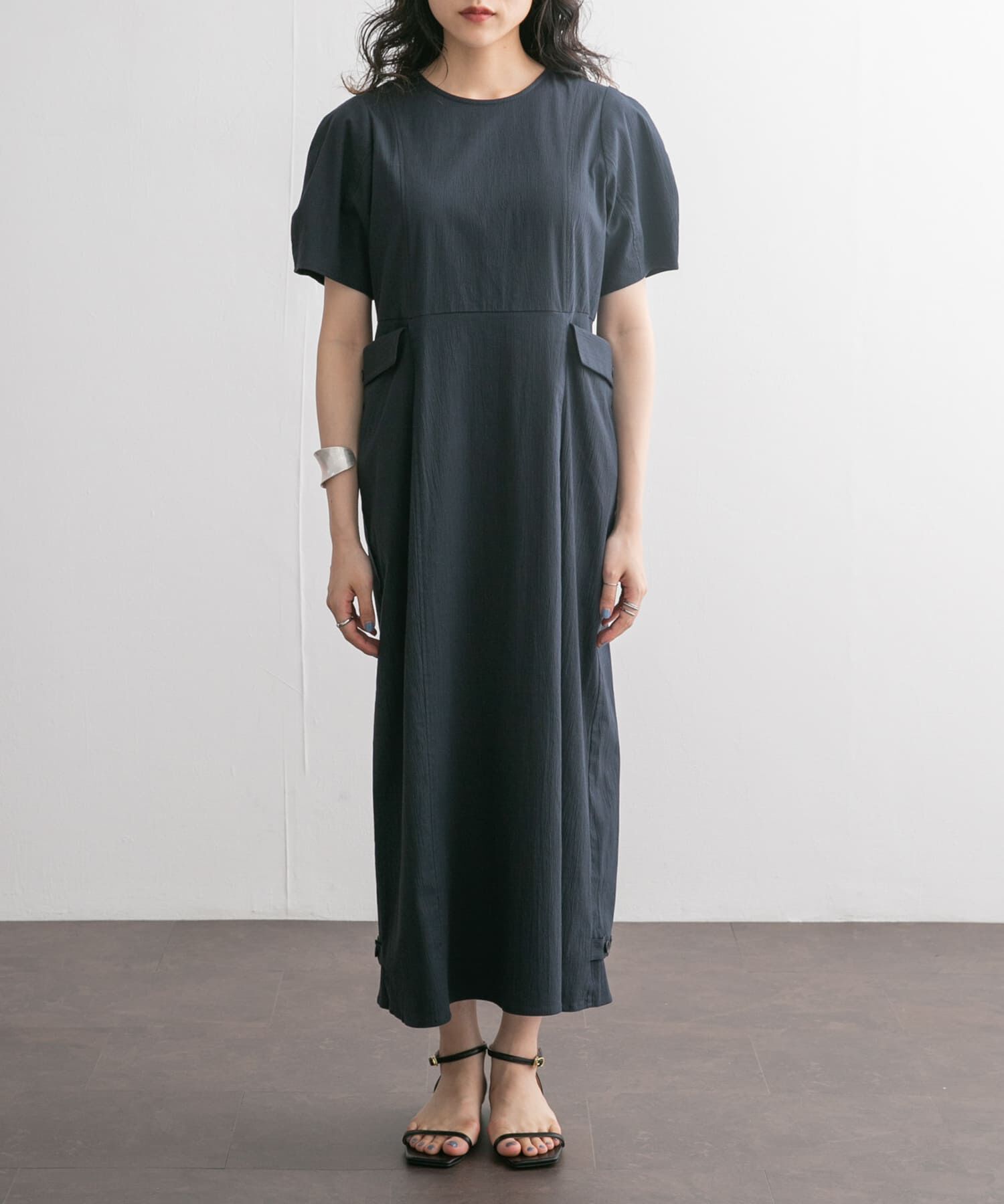  「サイドポケットコクーンワンピース」|ワンピース|