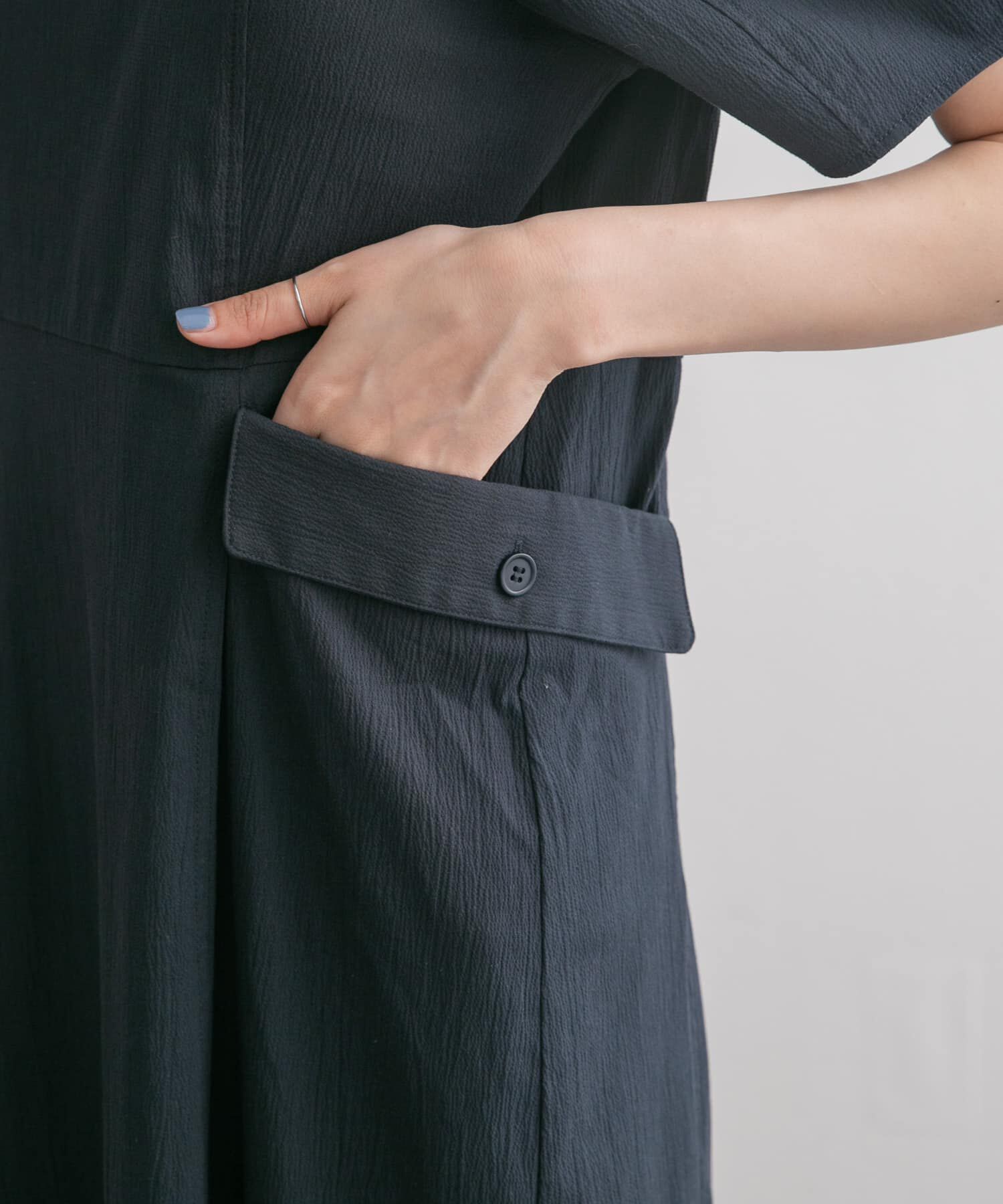  「サイドポケットコクーンワンピース」|ワンピース|