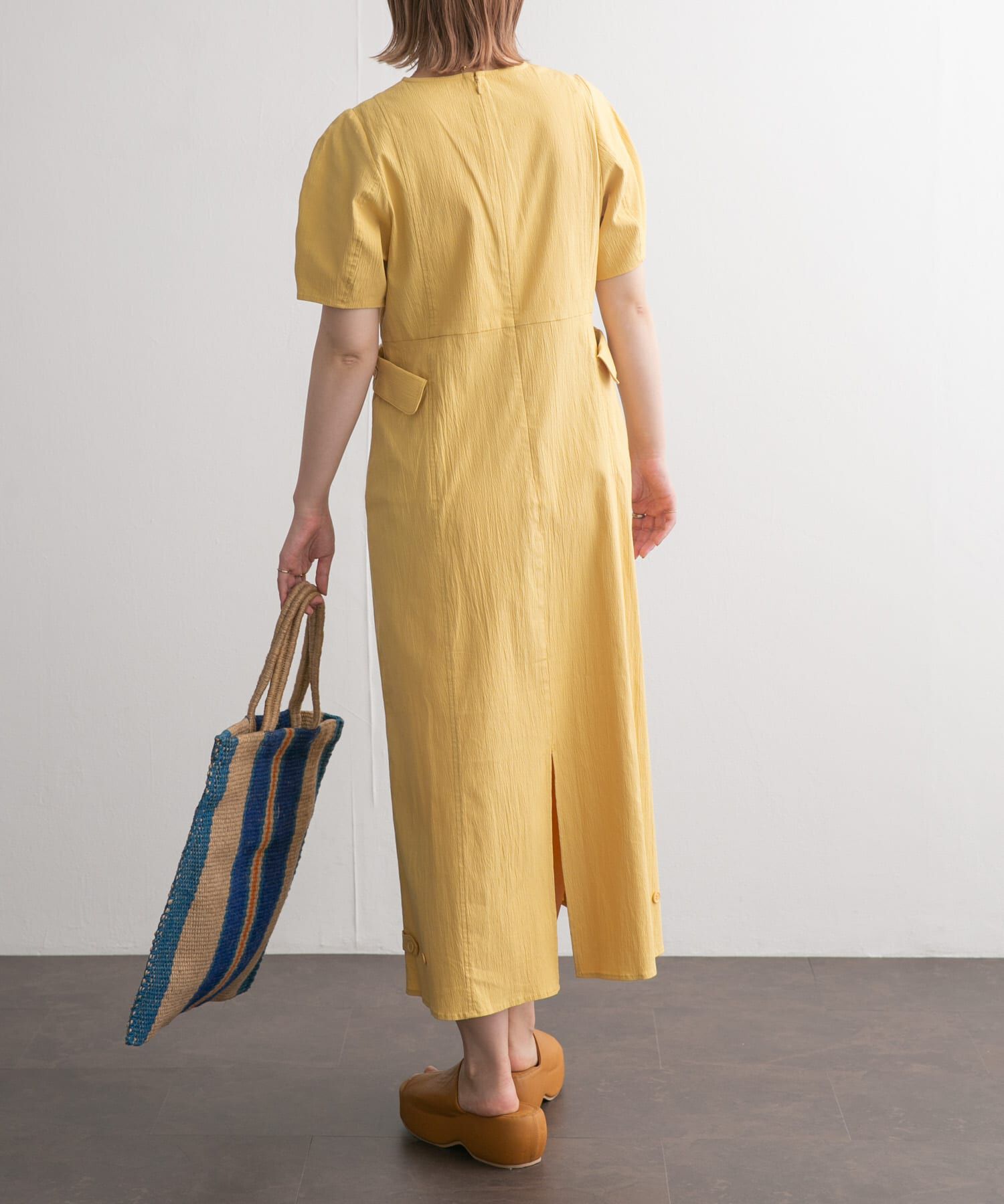  「サイドポケットコクーンワンピース」|ワンピース|