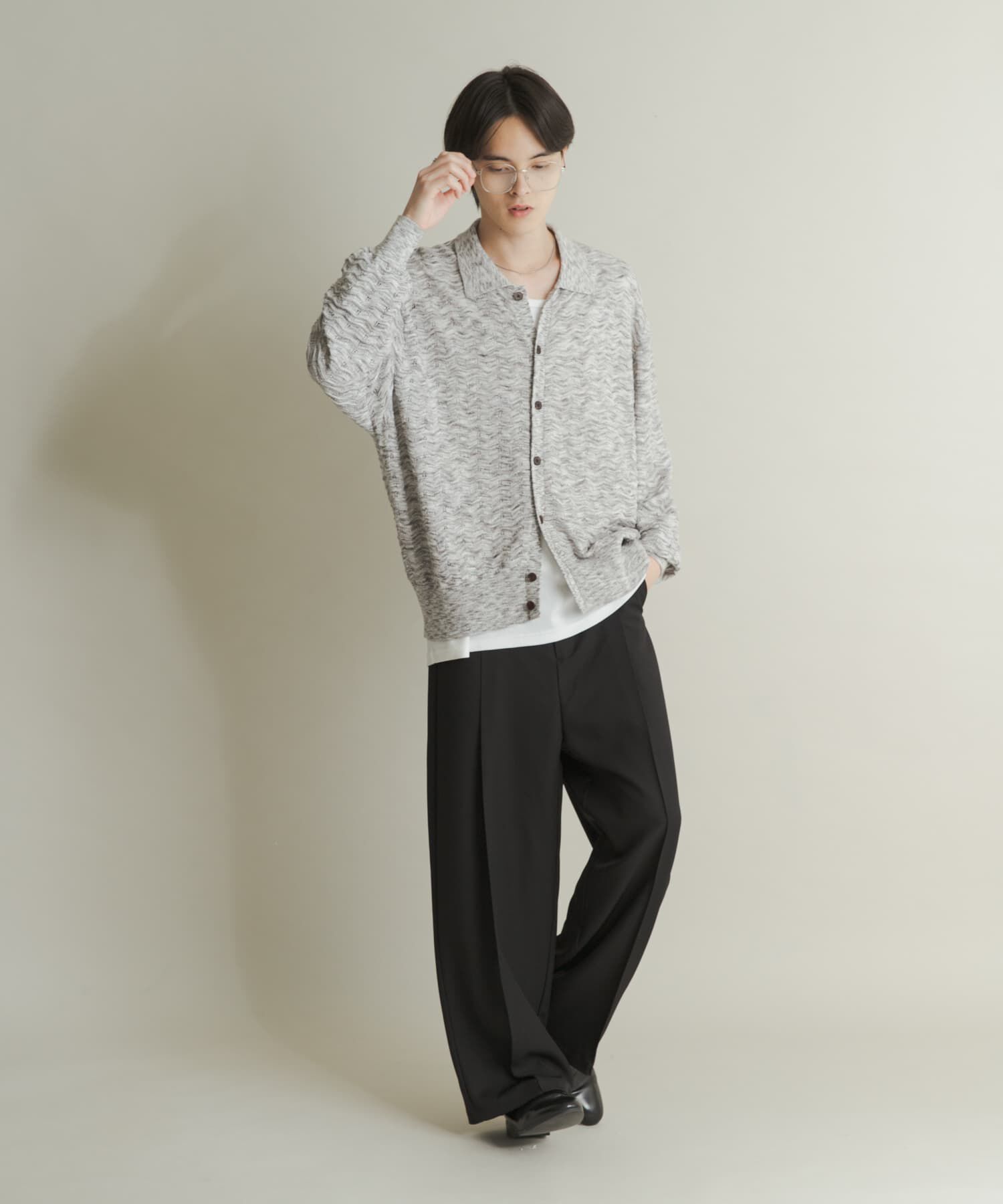 SENSE OF PLACE by URBAN RESEARCH「ミックスニットカーディガン」|カーディガン|