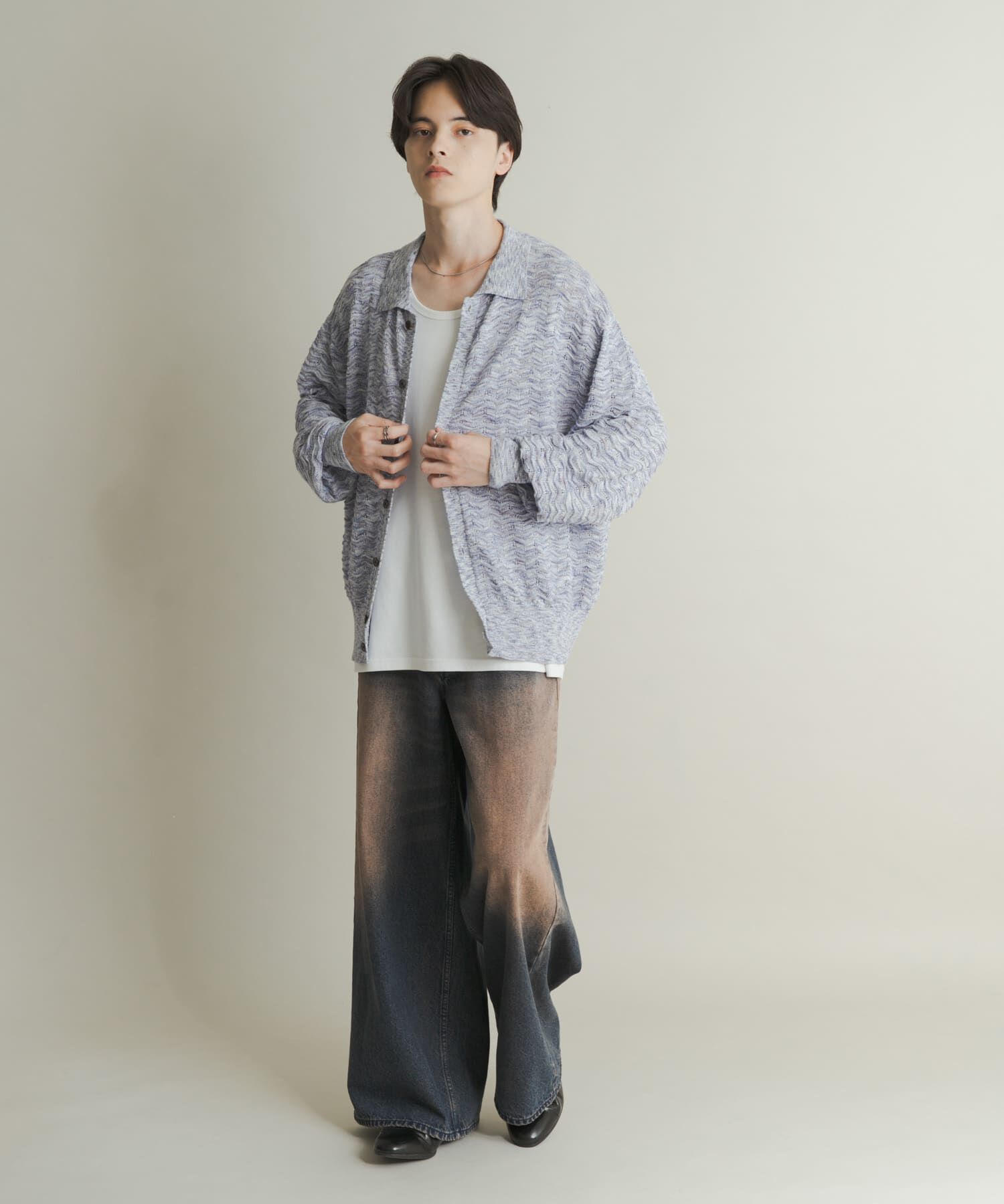 SENSE OF PLACE by URBAN RESEARCH「ミックスニットカーディガン」|カーディガン|