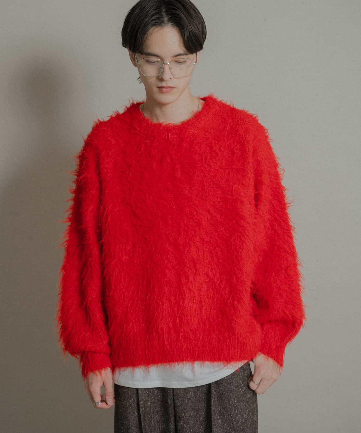 SENSE OF PLACE by URBAN RESEARCH「『洗濯可』シャギークルーネックニット」|ニット・セーター|