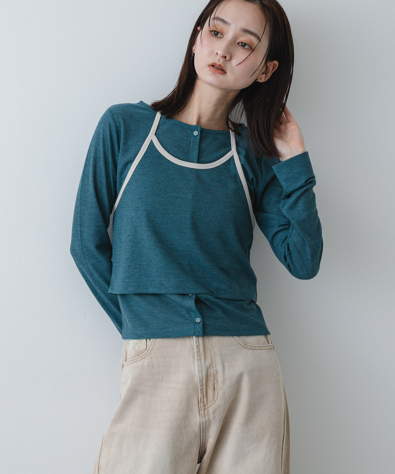 SENSE OF PLACE by URBAN RESEARCH「アンサンブルカットトップ」|Tシャツ・カットソー|ブルー