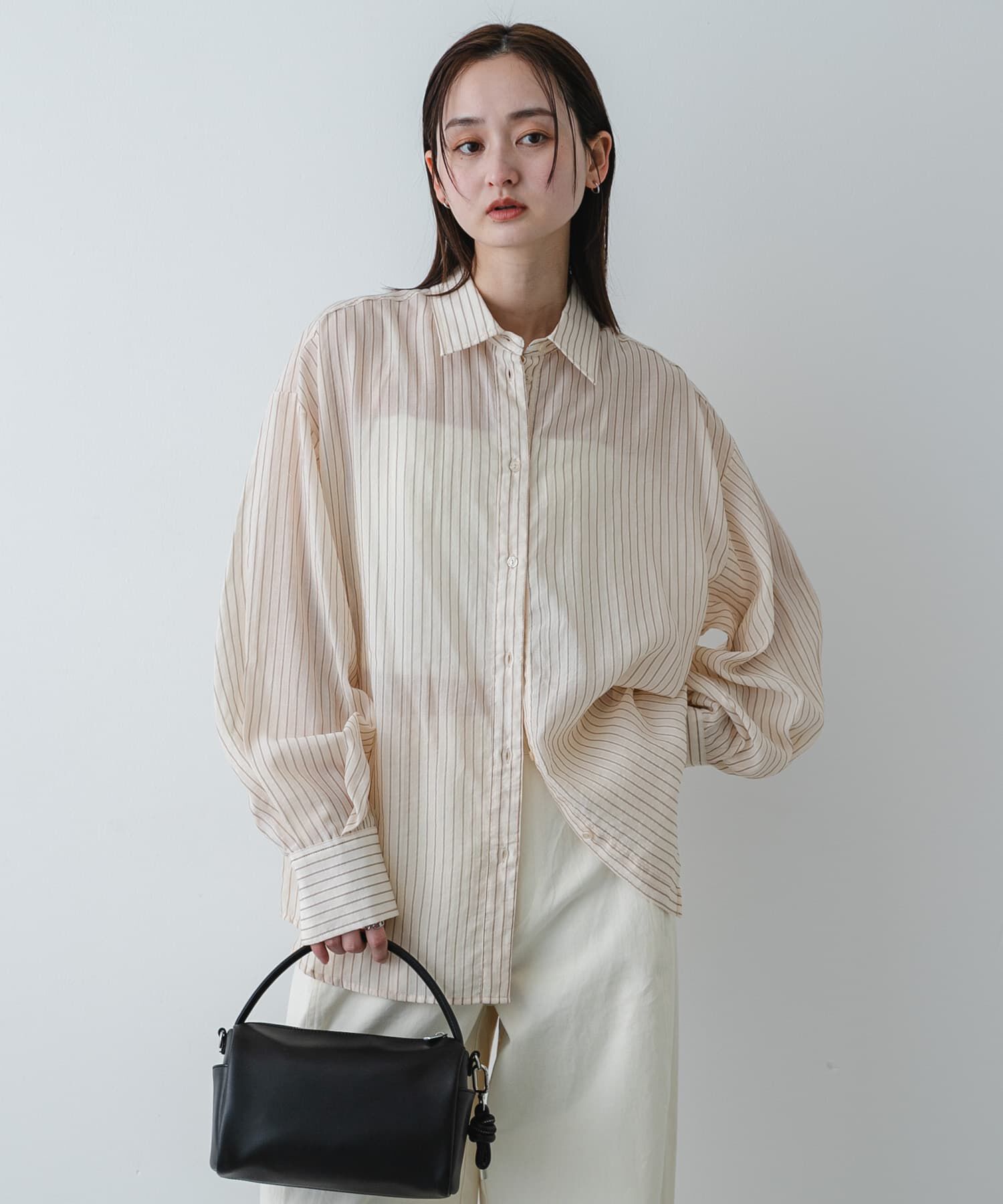 SENSE OF PLACE by URBAN RESEARCH「『接触冷感/速乾』シアーストライプアレンジシャツ」|シャツ・ブラウス|