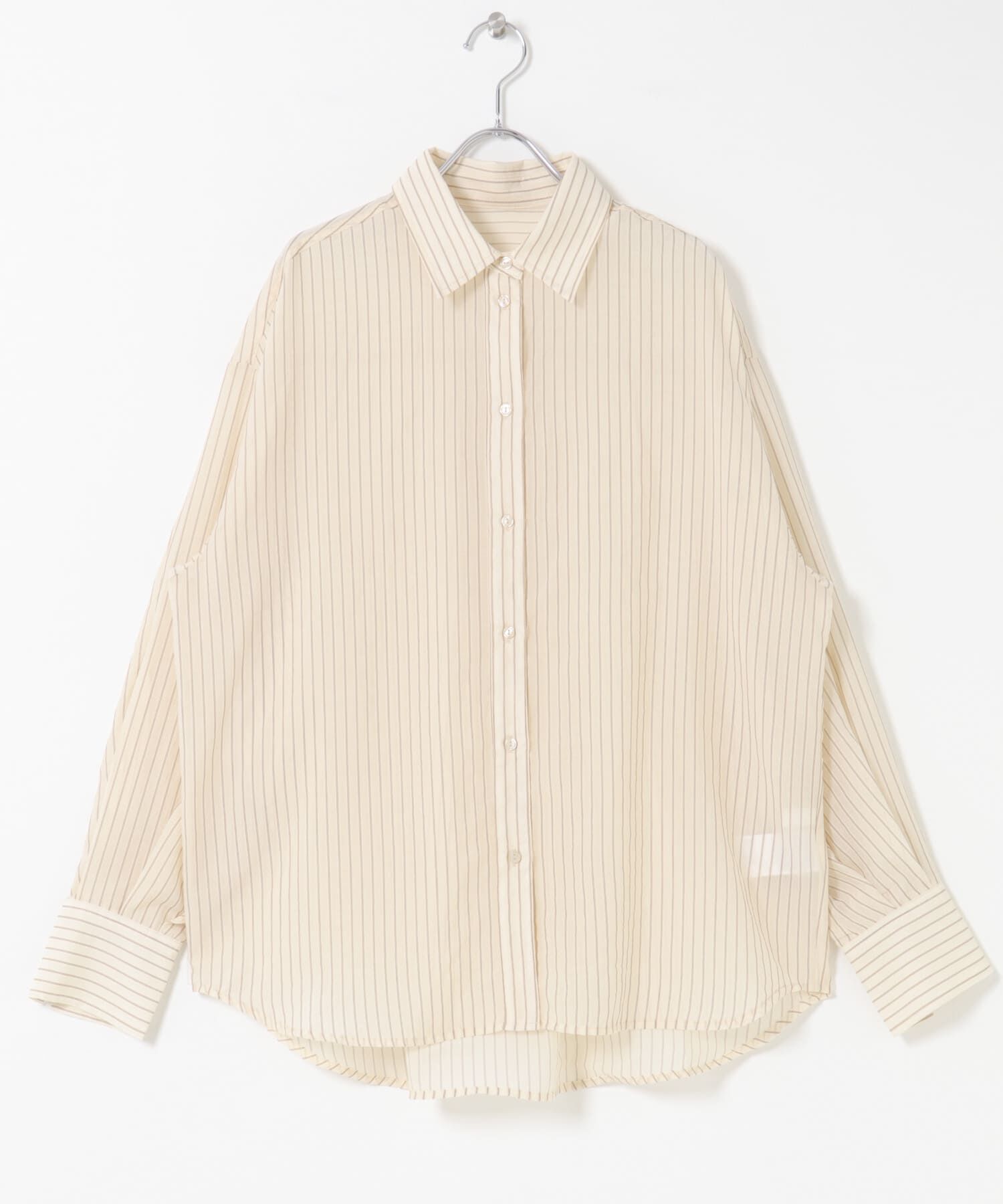 SENSE OF PLACE by URBAN RESEARCH「『接触冷感/速乾』シアーストライプアレンジシャツ」|シャツ・ブラウス|