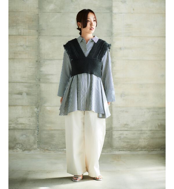 le.coeur blanc「TORRAZZO DONNAフリンジニットビスチェ」|キャミソール|