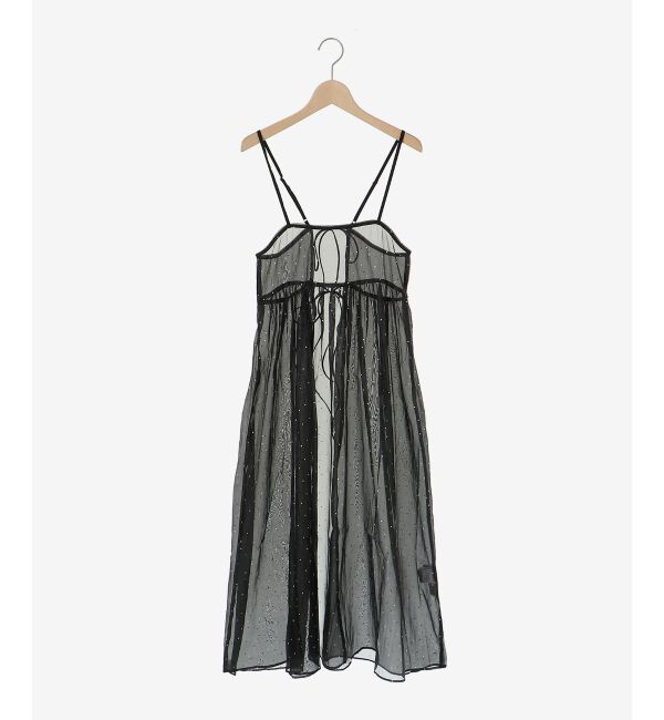 le.coeur blanc「《手洗い可能》箔ドットオーガンジーキャミワンピース」|ワンピース|