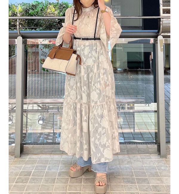 MAJESTICLEGON「フラワープリントジャカードワンピース」|ワンピース|