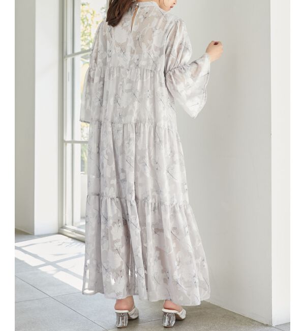MAJESTICLEGON「フラワープリントジャカードワンピース」|ワンピース|