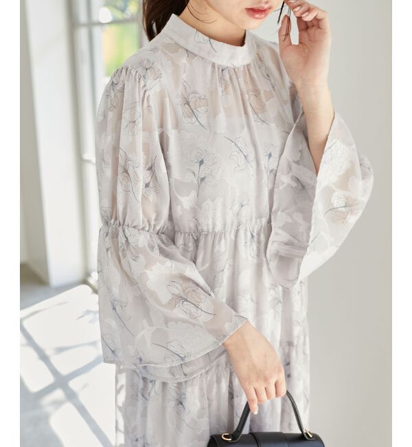 MAJESTICLEGON「フラワープリントジャカードワンピース」|ワンピース|