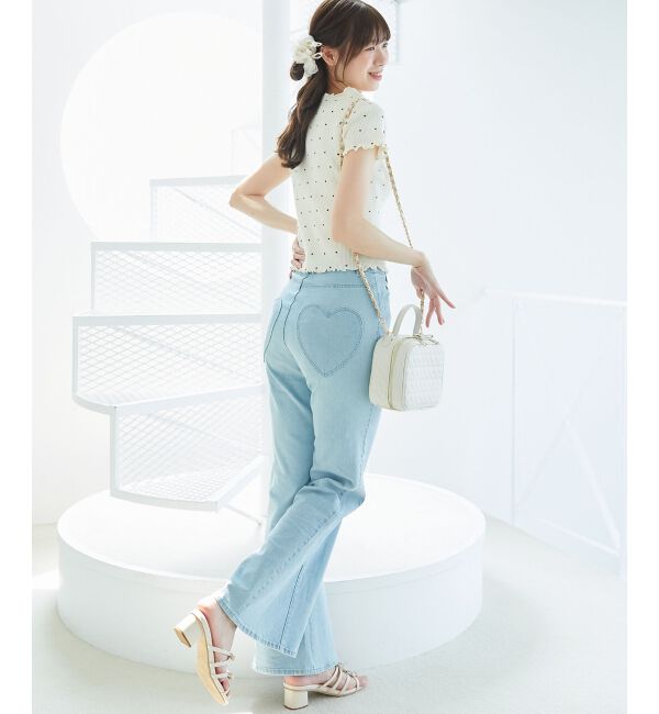  「ドットパターンリブカーディガン」|カーディガン|