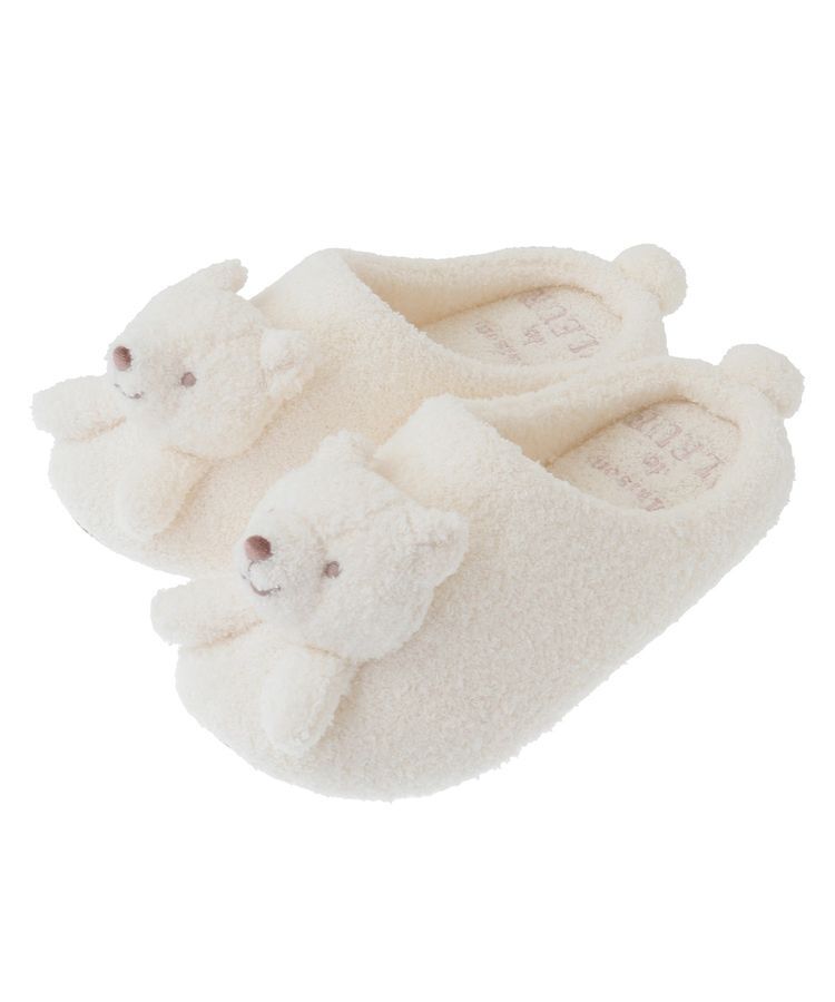 Maison de FLEUR「シロクマルームシューズ」|ルームウェア|