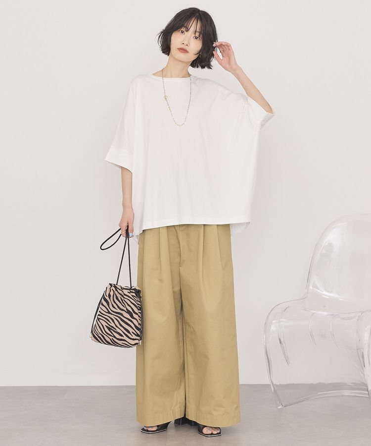 AMERICAN HOLIC「【接触冷感】異素材コクーンプルオーバー」|Tシャツ・カットソー|