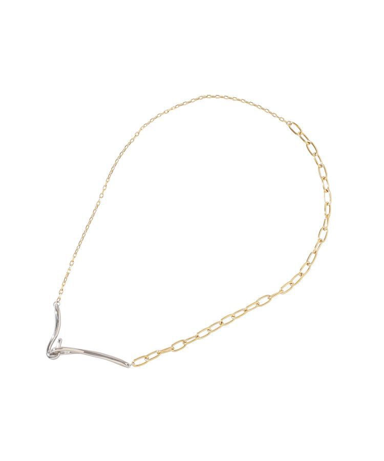 AMERICAN HOLIC「【ステンレス】バイカラーチェーンネックレス」|ネックレス|Gold