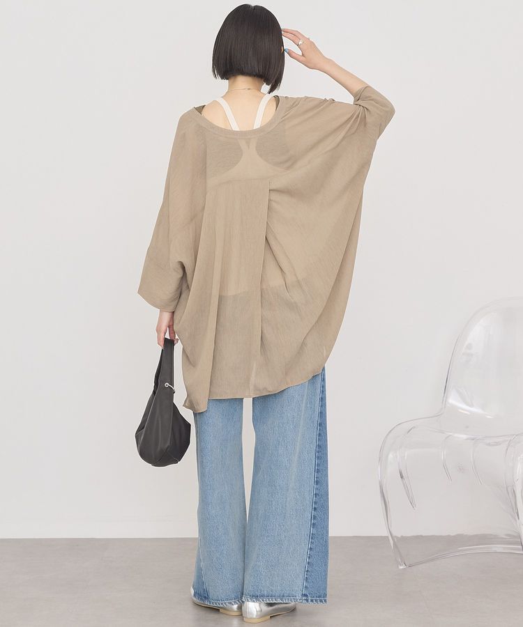 AMERICAN HOLIC「【接触冷感】Vネックポンチョシャツ」|シャツ・ブラウス|