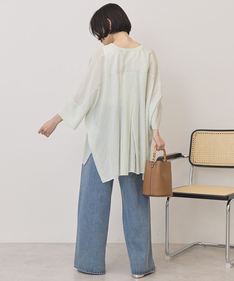 AMERICAN HOLIC「【接触冷感】Vネックポンチョシャツ」|シャツ・ブラウス|