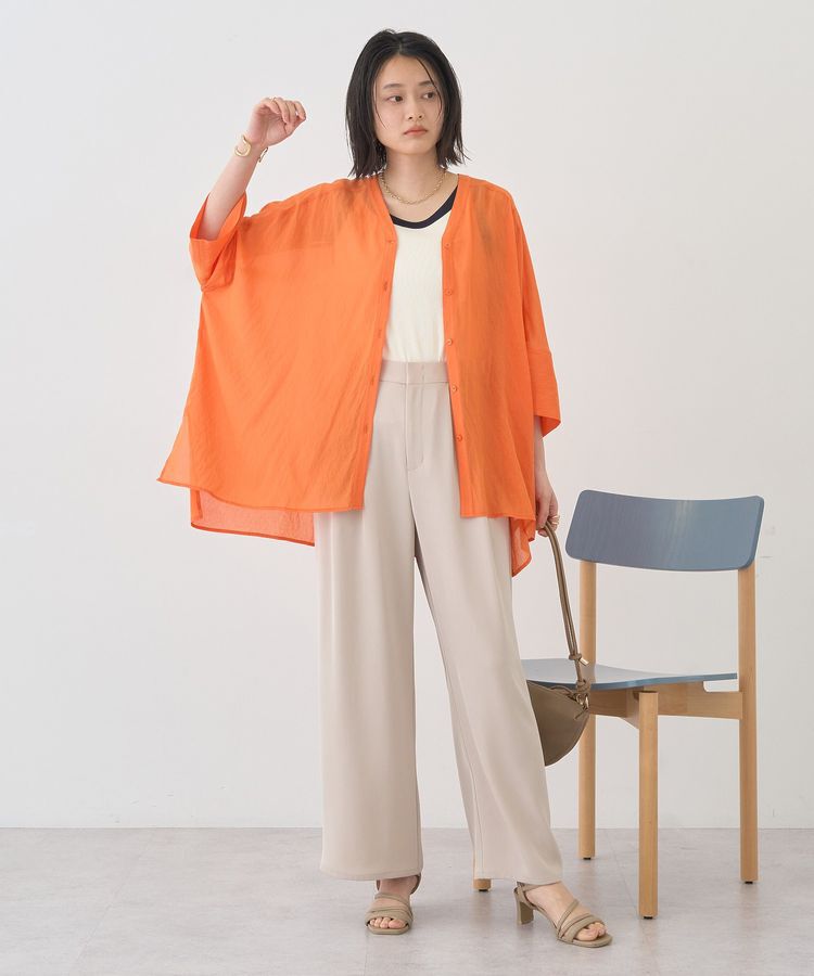 AMERICAN HOLIC「【接触冷感】Vネックポンチョシャツ」|シャツ・ブラウス|