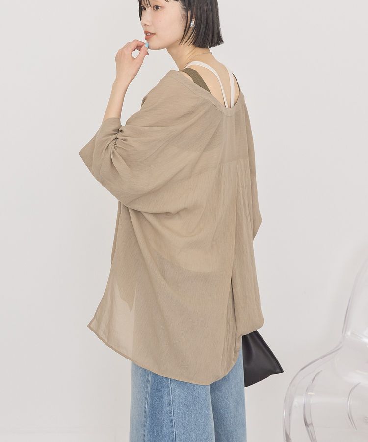 AMERICAN HOLIC「【接触冷感】Vネックポンチョシャツ」|シャツ・ブラウス|