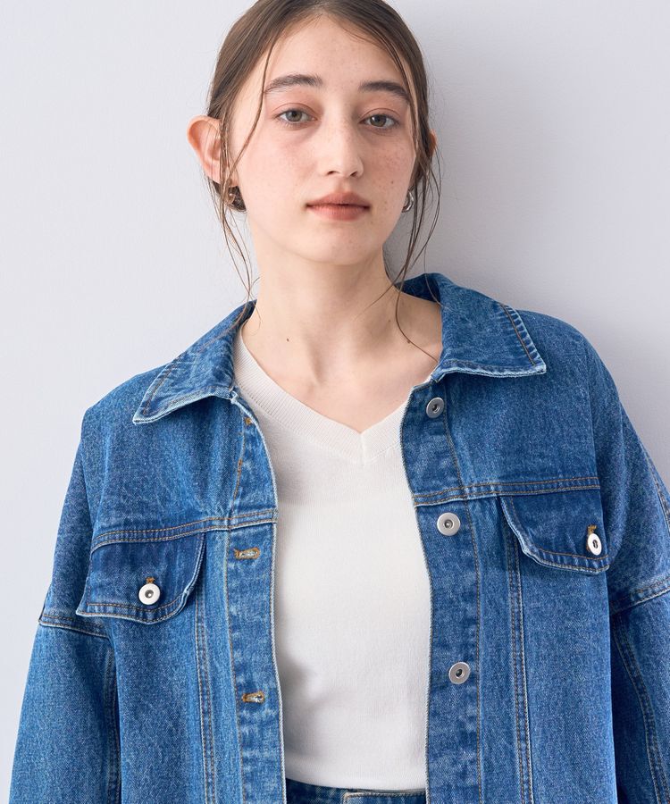 Editt by YECCA VECCA「フリンジデニムジャケット」|テーラードジャケット|