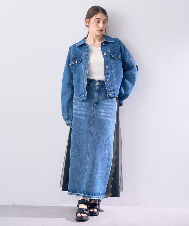 Editt by YECCA VECCA「フリンジデニムジャケット」|テーラードジャケット|