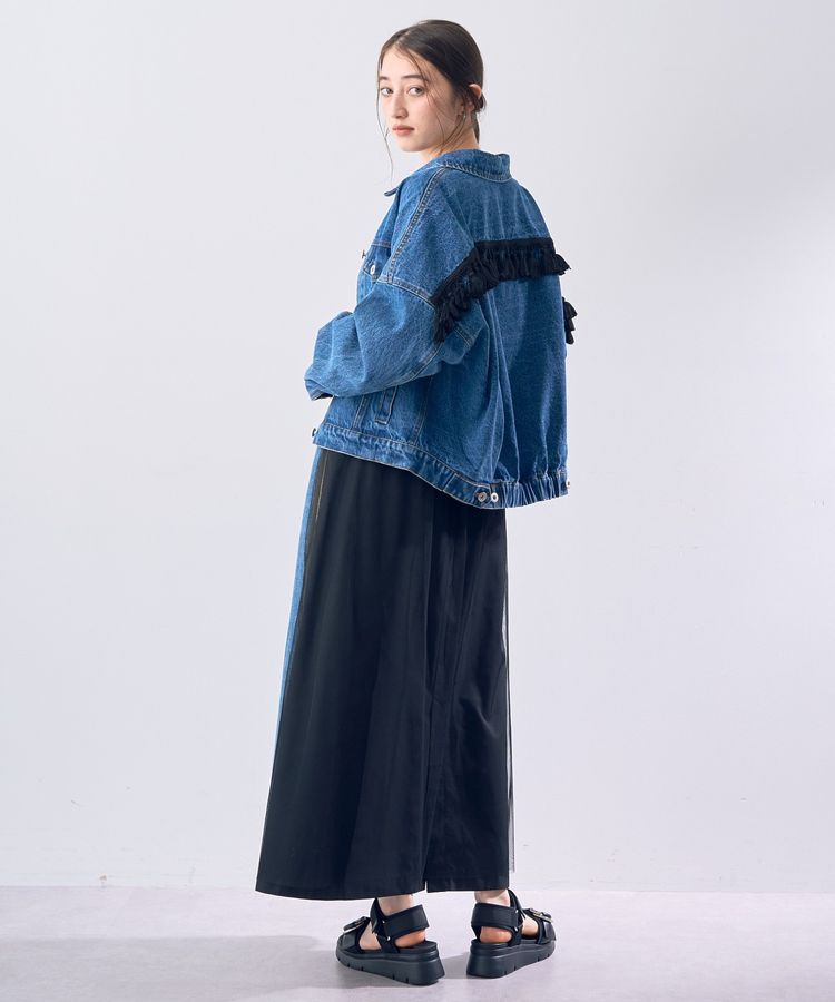 Editt by YECCA VECCA「フリンジデニムジャケット」|テーラードジャケット|